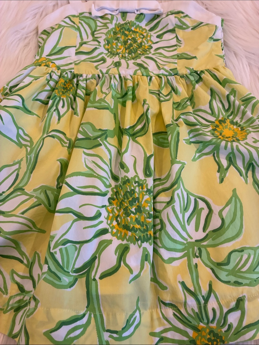 Lilly Pulitzer Girls Yellow & Green Floral Sundress—Limoncello Sunbelievable - Picture 4 of 8